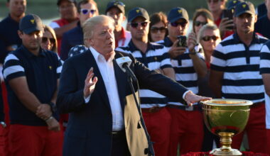 Trump says he'll be at the Presidents Cup at Medinah as the honorary chairman