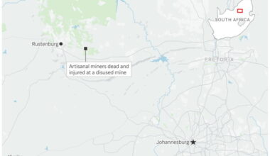 South African police say at least 14 dead in a mine collapse
