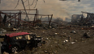 Death toll now 38 in Russian strike on Ukrainian warehouse
