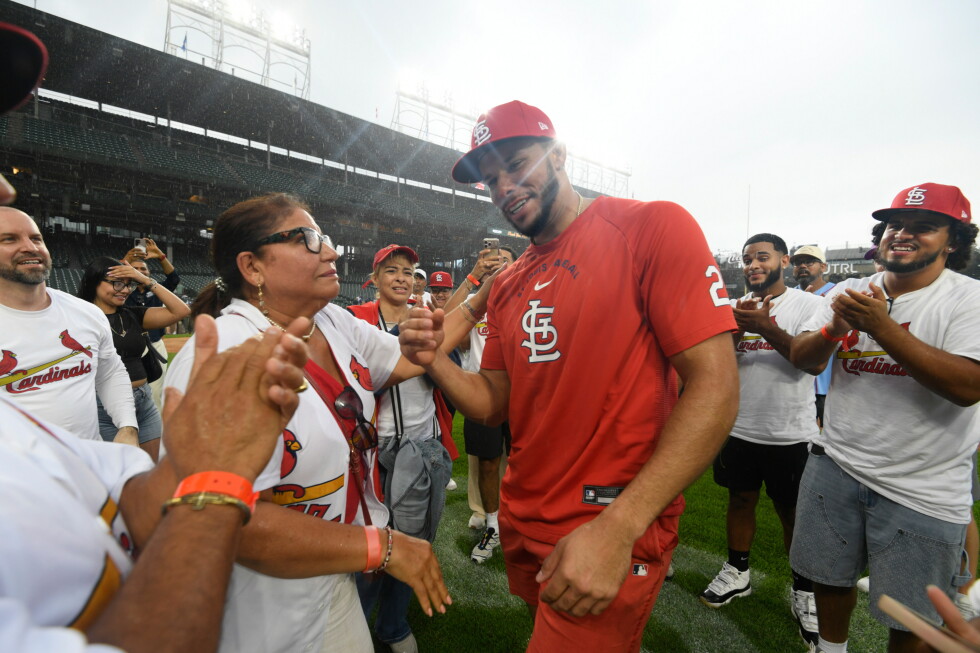 Joshua Báez of the Cardinals hits 3 home runs in historic major league debut