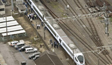 Express train hits and kills 4 railway workers in Japan