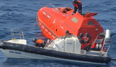 Rescuers searching for crew days after cargo ship sinks in Bay of Bengal