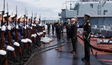 Ukrainian missiles and drones strike a Russian naval stronghold