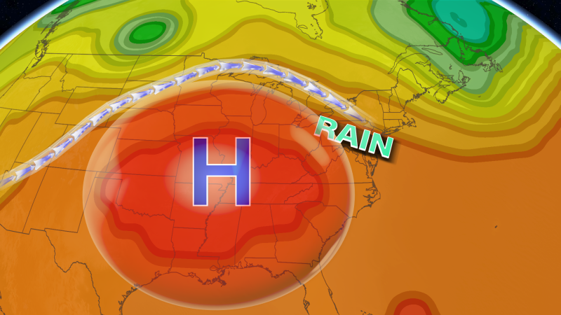 A massive heat dome is bringing storms to the Northeast, and causing sweltering temperatures heading into fall