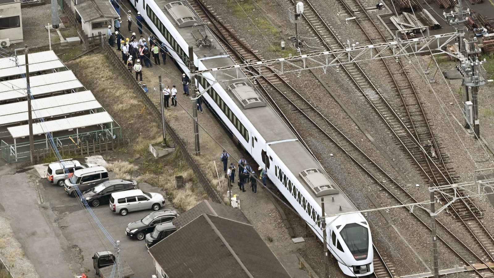 Express train hits and kills 4 workers at a railway station in Japan