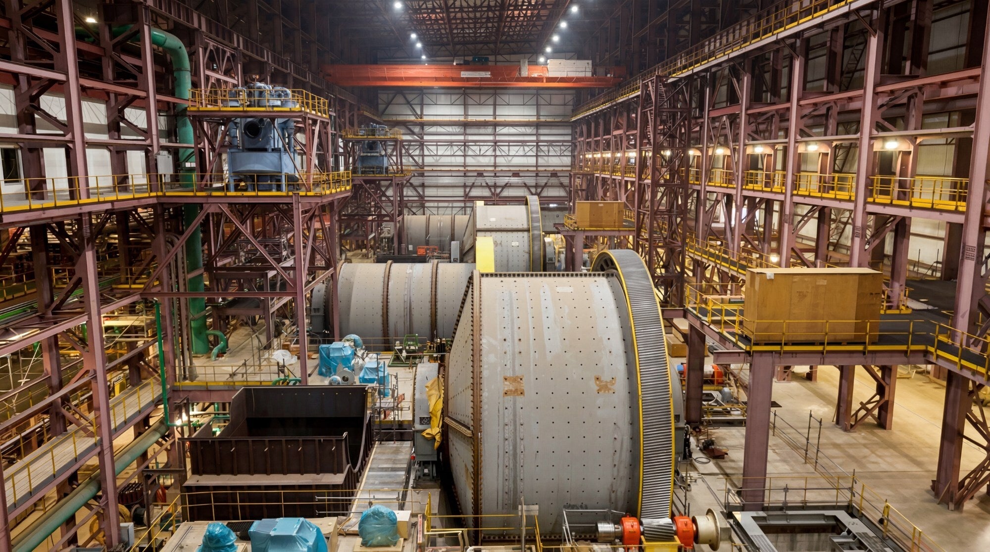 Inside Mesabi Metallics steel mill