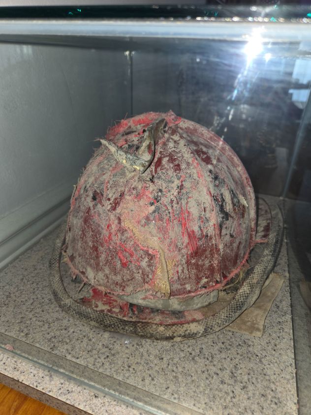 Keith Roma's red Fire Patrol helmet