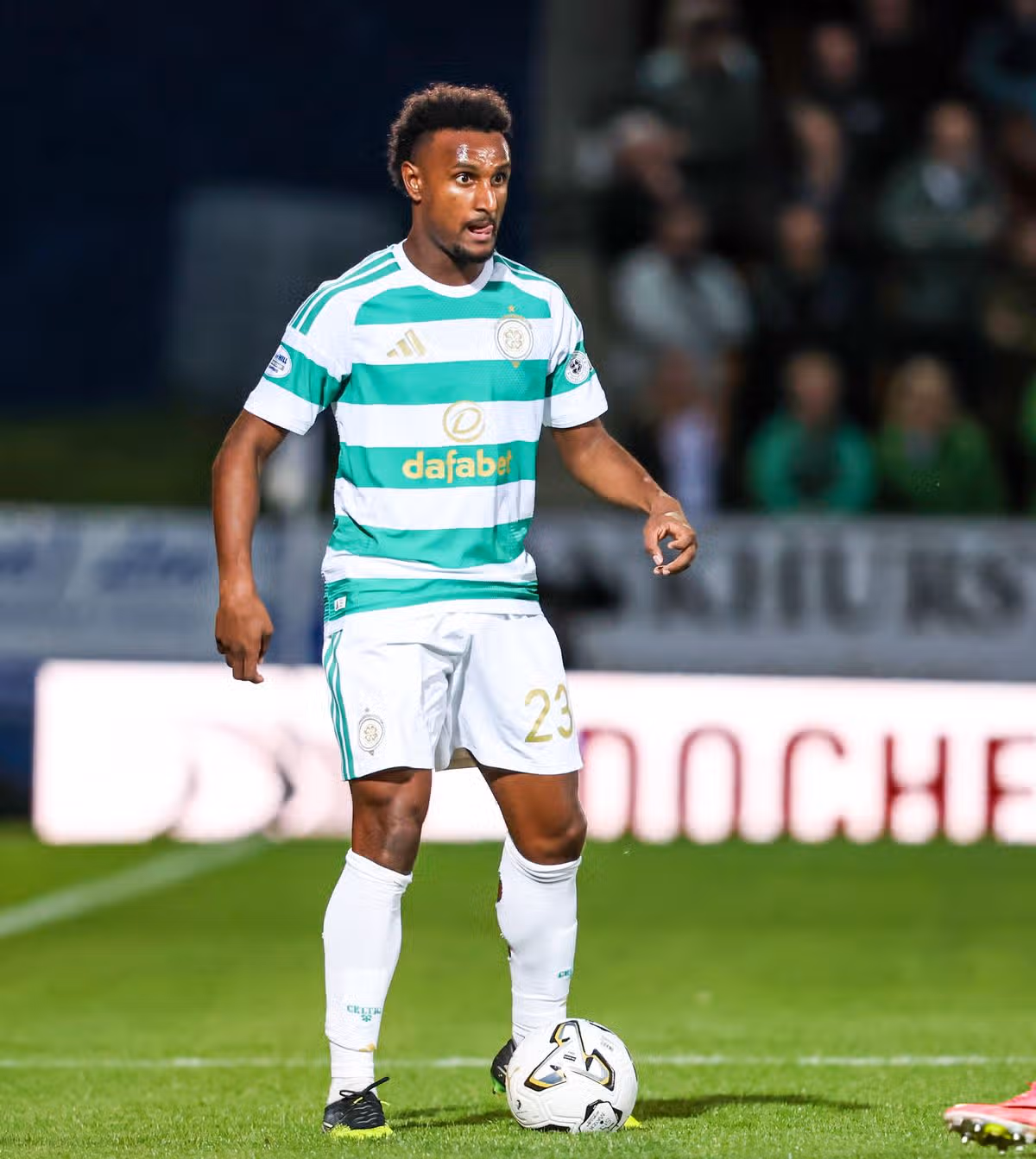 Celtic's Haissem Hassan in action 