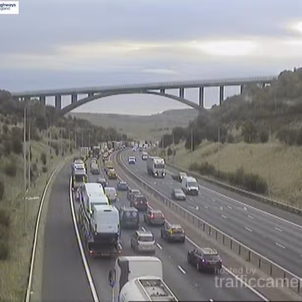 Traffic on the M62 motorway