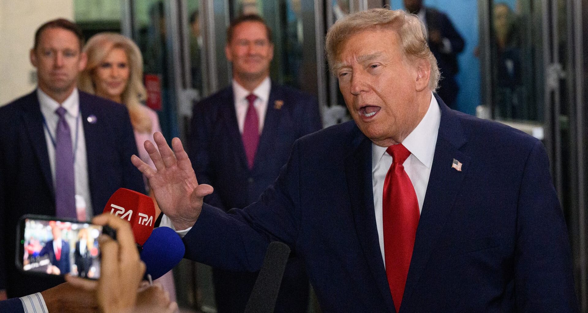 Trump snaps at CNN at UN as White House media ban continues