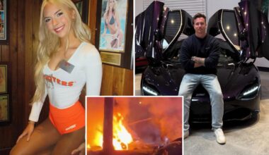 Married car show founder dies in fiery crash with alleged Hooters lover
