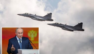 Finland and Sweden scramble fighter jets together against Russia in historic first
