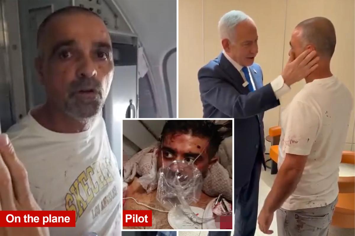 Flydubai passenger still covered in blood meets Netanyahu as passengers arrive in Israel after hijacking attempt