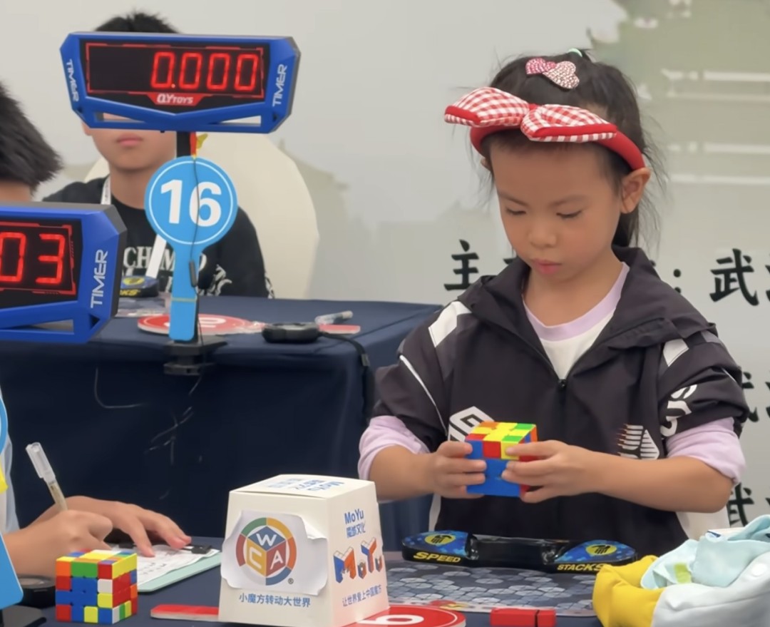 Girl, 6, Smashes Women's Rubik's Cube Record