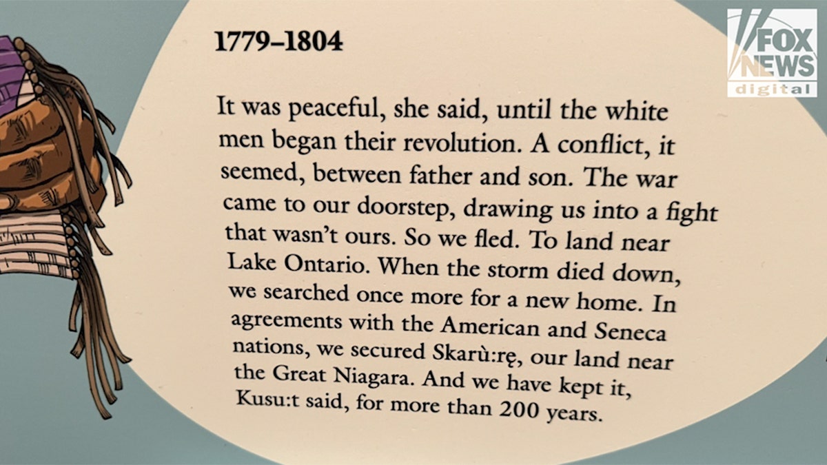 A text box at the National Museum of the American Indian in New York City.