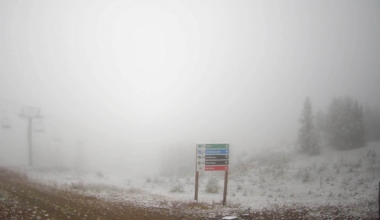 Lake Louise first snow