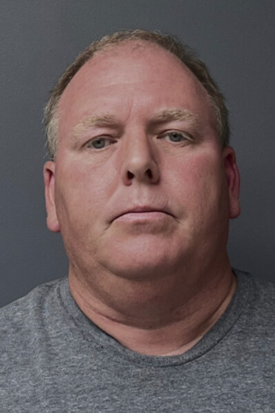 This booking photo provided by the Montgomery County District Attorney's Office Tuesday, Sept. 1, 2026, shows Upper Pottsgrove Police Cpl. Sean Farrell. (Montgomery County District Attorney's Office via AP)