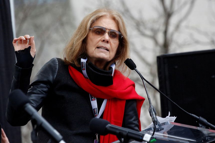 Gloria Steinem speaks at the Women's March in Washington, on January 21, 2017.