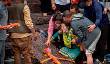 In Nepal, mourners hold symbolic cremation for missing loved ones
