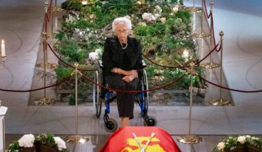 Princess Astrid of Norway alone with her brother's coffin: The last of her generation says goodbye to King Harald