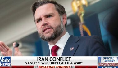 VP Vance says he wouldn't call the conflict with Iran a war