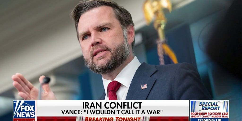 VP Vance says he wouldn't call the conflict with Iran a war