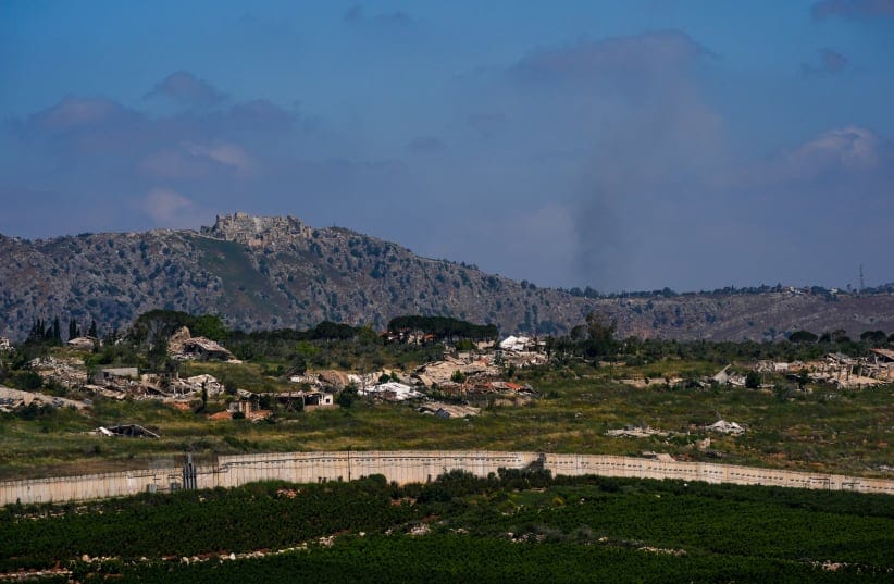 View of the Beaufort Castle and destroyed houses at a village in southern Lebanon, as it seen from the Israeli side of the border, May 31, 2026.