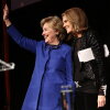 Former Secretary of State Hillary Clinton — here posing with Gloria Steinem in 2017 — was one of many cultural figures to pay tribute after her death on Wednesday.