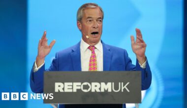 Nigel Farage threatens to overhaul Lords and judiciary in Reform conference speech - BBC