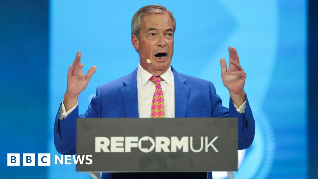 Nigel Farage threatens to overhaul Lords and judiciary in Reform conference speech - BBC