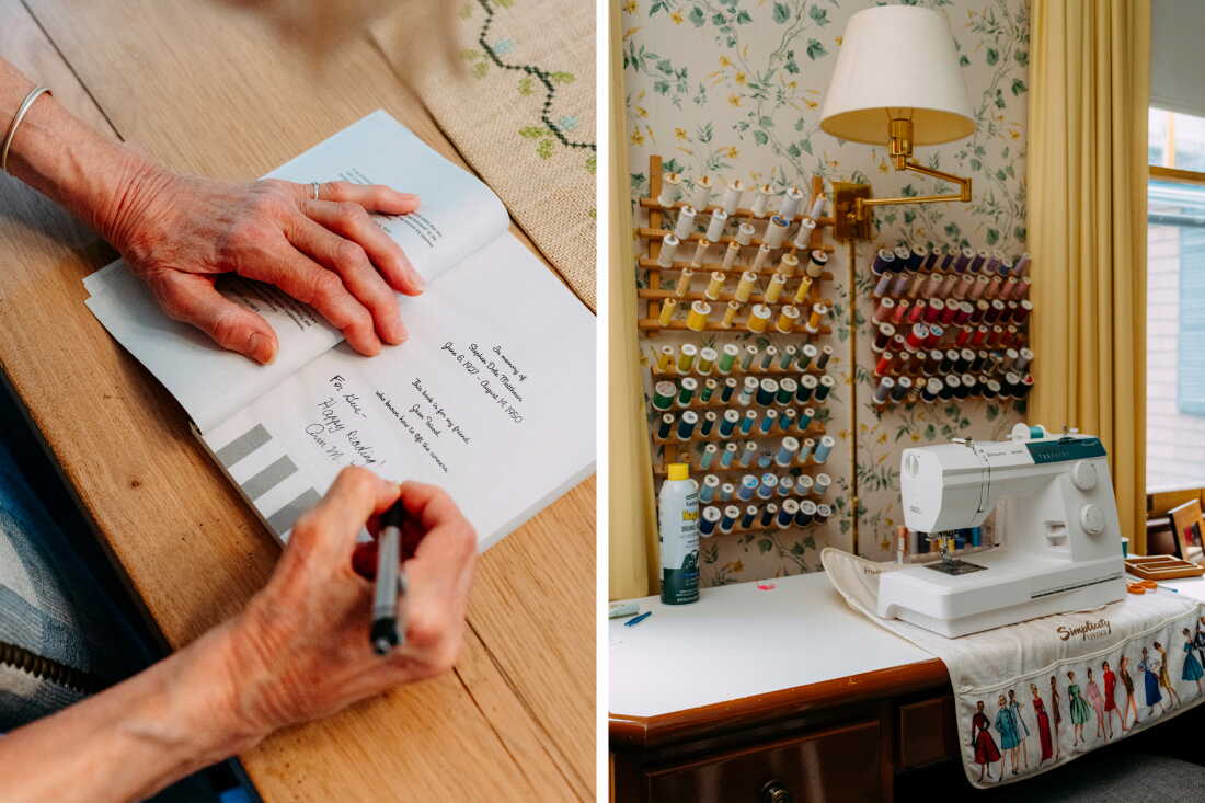 Martin's craft room in her home, where she’s sewn clothing for the children and grandchildren of her friends for years.