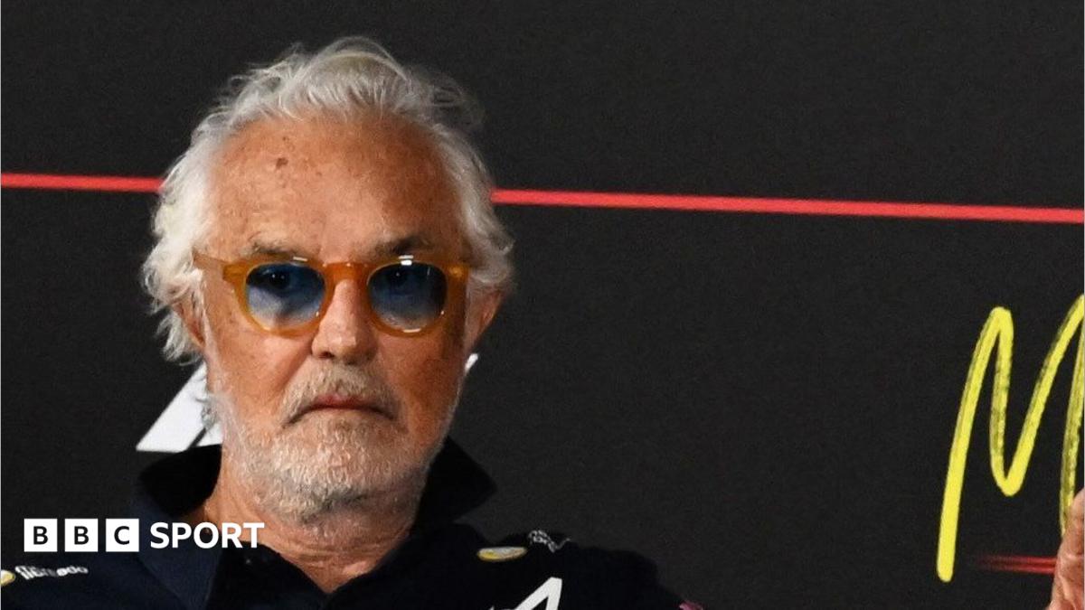 (left to right) Alpine's Flavio Briatore, Ferrari's Frederic Vasseur, McLaren's Andrea Stella
