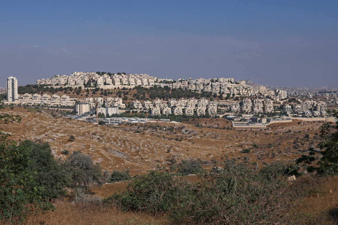 The Israeli settlement of Har Homa, backdropped by the Israeli-occupied Palestinian West Bank city of Bethlehem (right), is seen in the Israeli-annexed East Jerusalem on Aug. 14.
