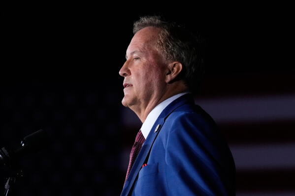 Texas Attorney General Ken Paxton, a Republican candidate for the U.S. Senate, speaks during a primary runoff election night event May 26, 2026, in Plano, Texas. (AP Photo/Tony Gutierrez, File)