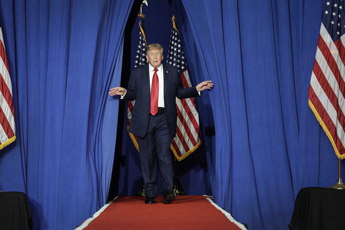 President Trump arrives for a campaign rally with Sen. Darline Graham (R-SC) on August 21 in Myrtle Beach, South Carolina.