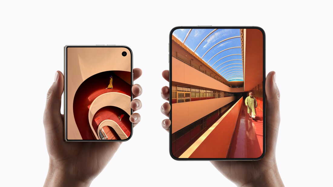 Apple's folding iPhone Duo can be opened and closed like a passport.