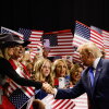 President  Trump greets attendees as he walks on stage to speak on the first day of the 2026 Republican National Convention on Sept. 9, 2026 in Dallas, Texas. 