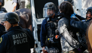 Dallas anti-Trump protest near RNC ends with 2 arrests, riot gear