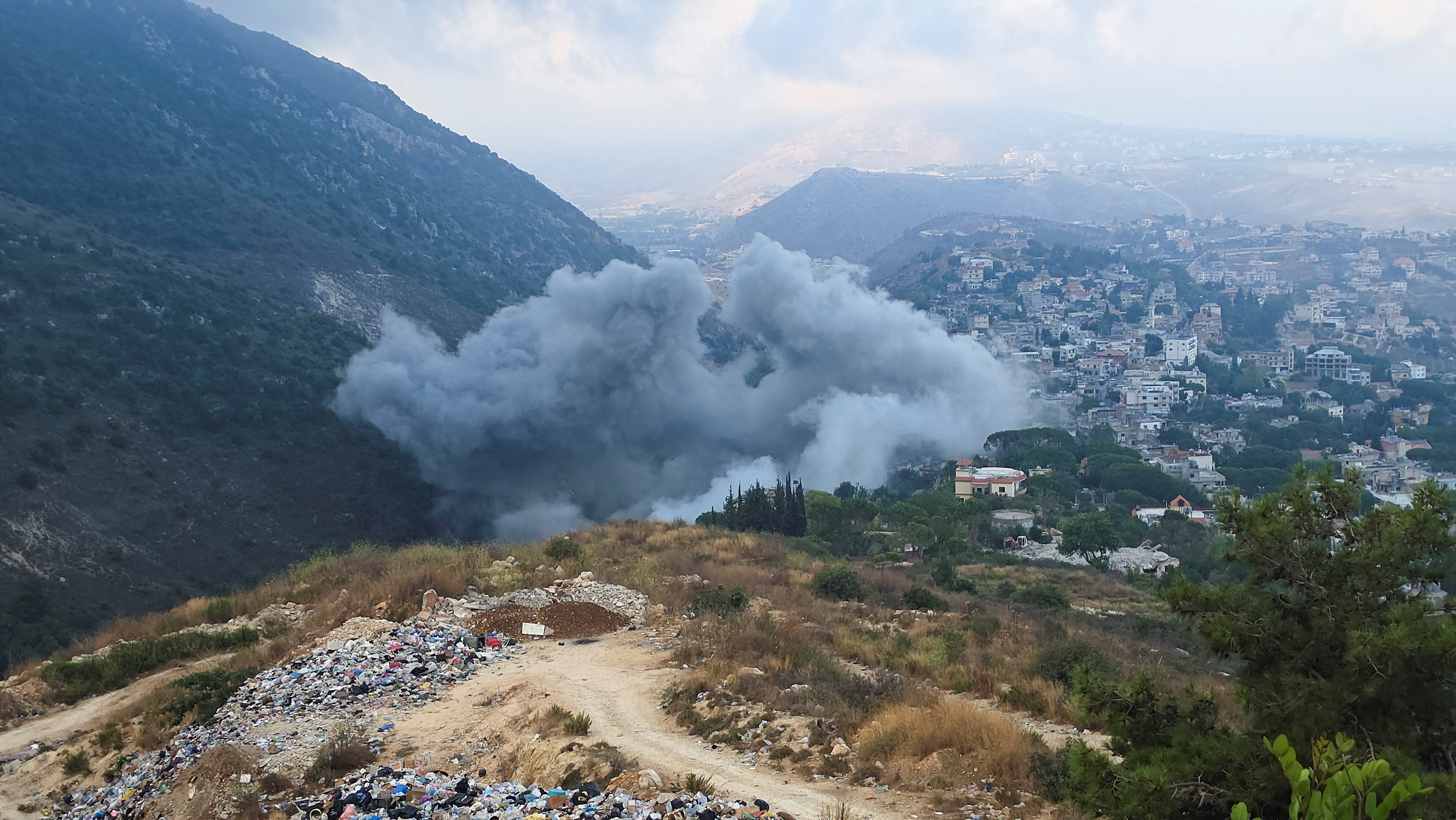 Smoke rises in southern Lebanon following Israeli strike in Arab Salim, Lebanon. (REUTERS/File)