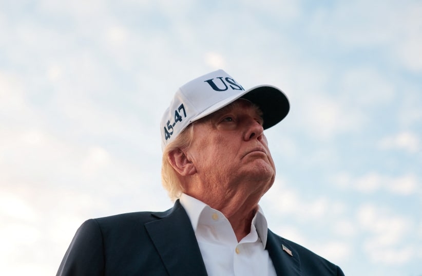 US President Donald Trump looks on, at Shannon Airport in Ireland, September 13, 2026. 