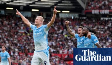 Manchester City recover from Foden red card as Haaland wins derby at United | Premier League