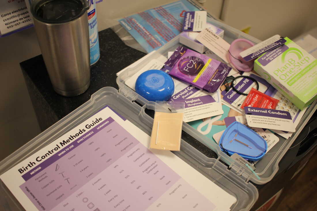 At the Wesley Community & Health Center in Phoenix Golden Gate location, providers have a collection of birth control samples that they can show to patients as they counsel them on the option that might work best for them.