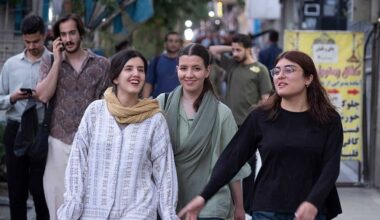 Women in the Iranian capital going without headscarves