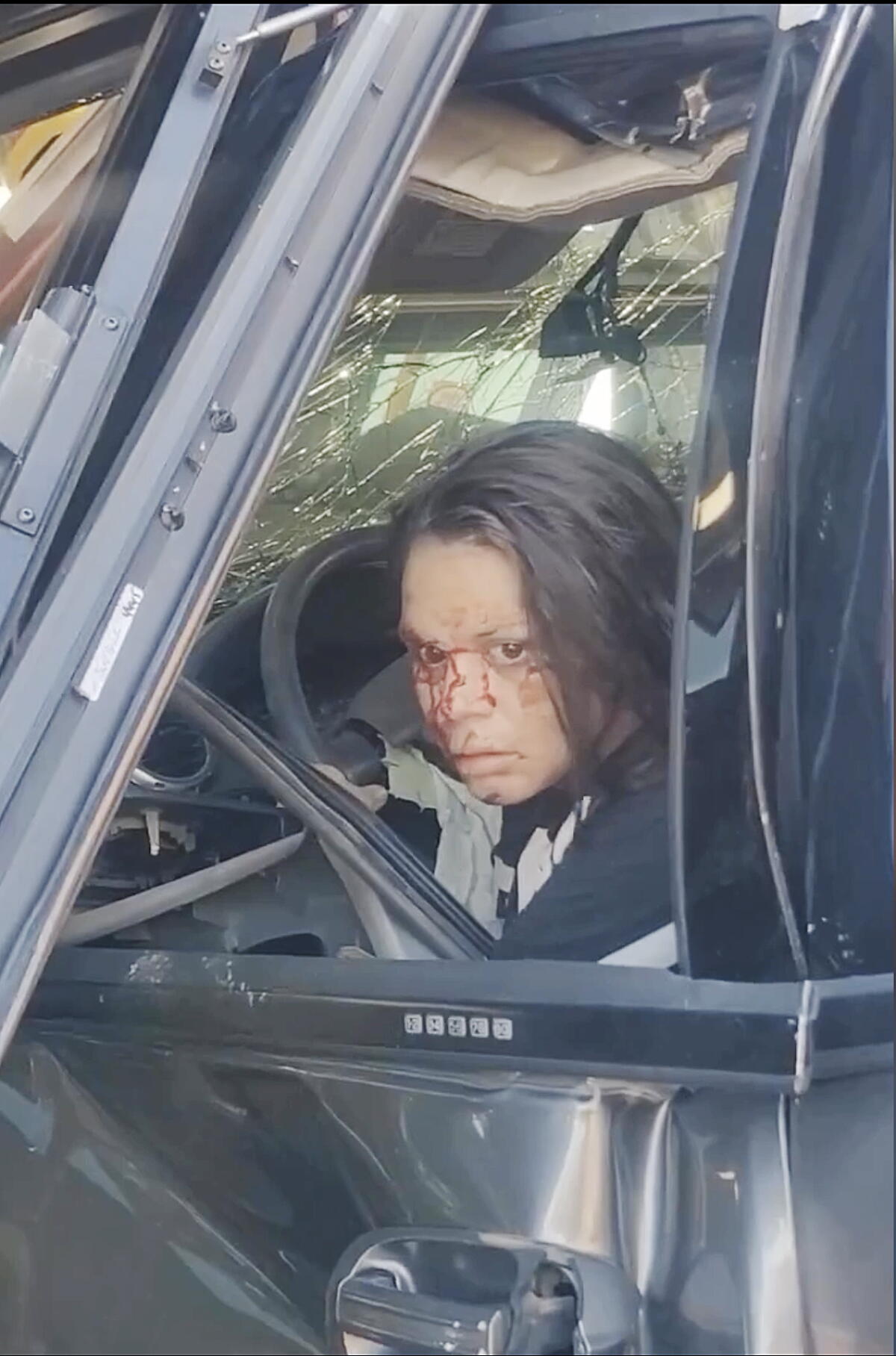 Cell phone image of the SUV driver in the deadly crash.