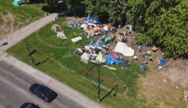 Montreal mayor mulls legal action against Quebec after baby found at encampment