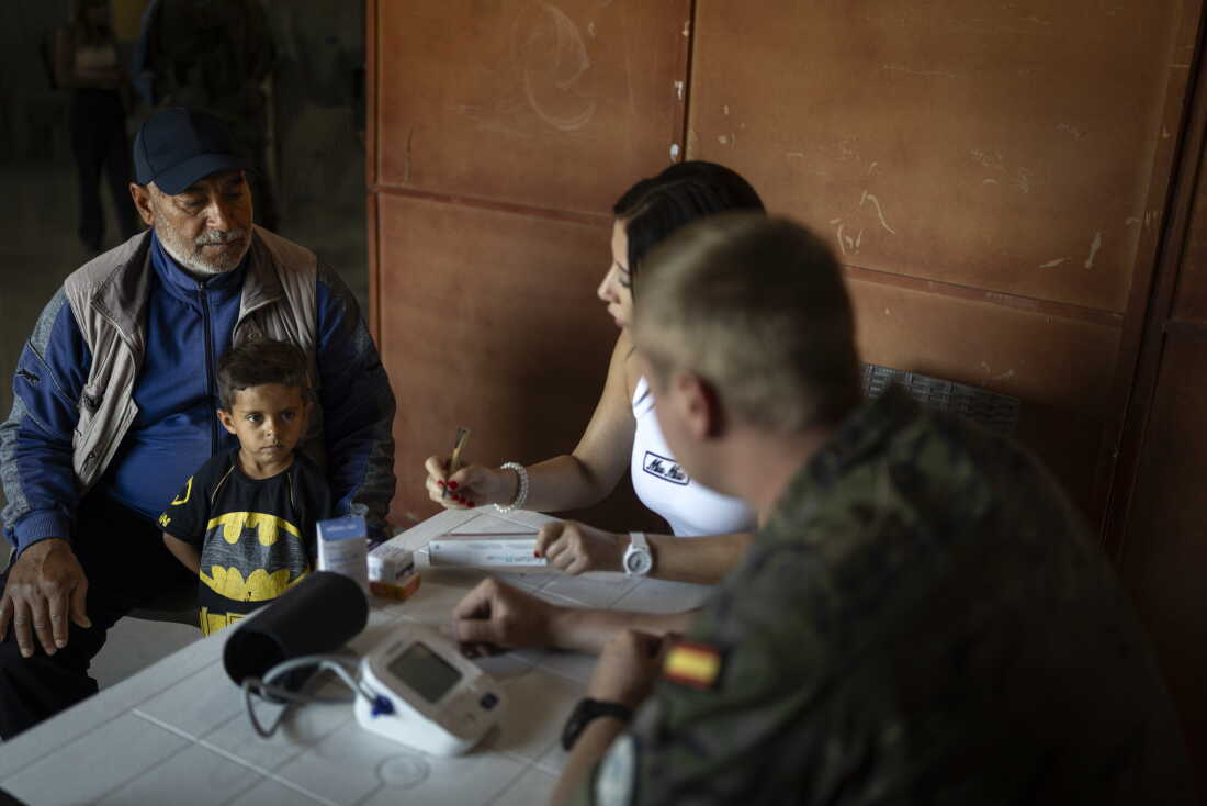 Spanish peacekeepers run a medical clinic in Mari, southern Lebanon, as part of a CIMIC (Civil-Military Cooperation) initiative that helps provide medical care for vulnerable local communities.