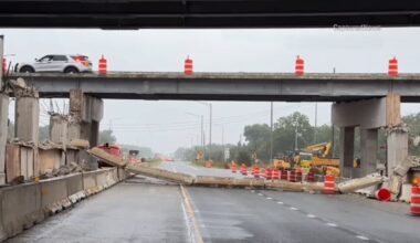Chicago-area traffic: Concrete barriers collapse on Route 53, shut down Palatine Road in Palatine, state police say