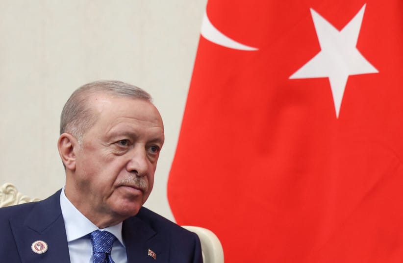 Turkish President Recep Tayyip Erdogan during a meeting with Russian President Vladimir Putin (not pictured) on the sidelines of the Shanghai Cooperation Organization summit in Bishkek, Kyrgyzstan, September 1, 2026.