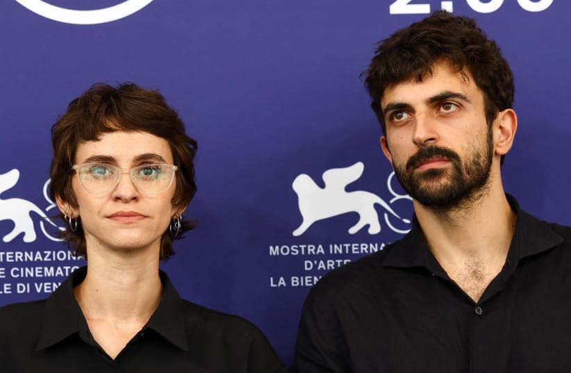 Directors Yuval Abraham and Rachel Szor pose during a photocall for the documentary ''Naza'' in Competition, at the 83rd Venice International Film Festival, in Venice, Italy, September 10, 2026.