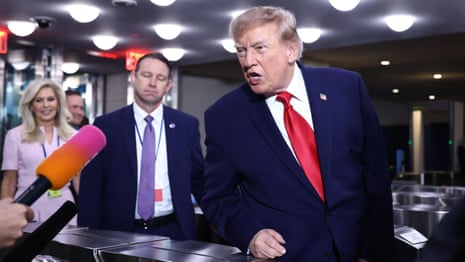 'You shouldn't be here,' Donald Trump tells CNN at UN general assembly – video